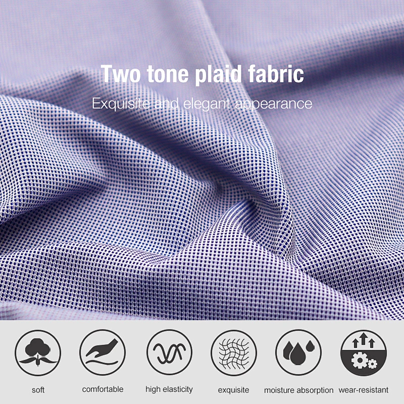 knitted stretch two tone dye checks fabric